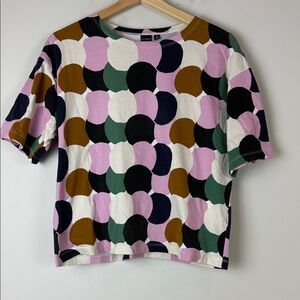 Marimekko X Uniqlo Multicolor Polka Dot Short Sleeve Top